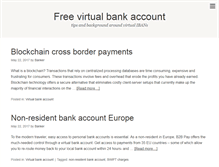 Tablet Screenshot of freevirtualbankaccount.com